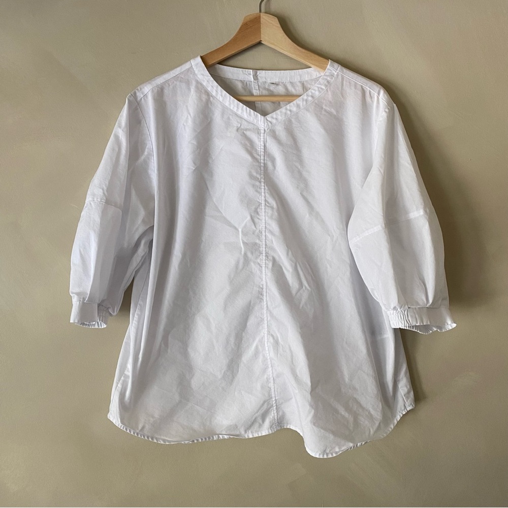 MUJI white blouse